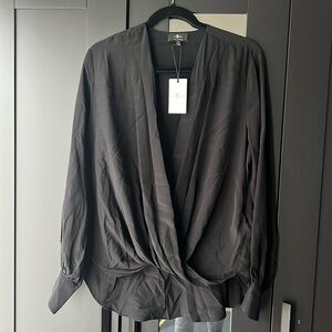 Brand new black 7 For All Man Kind top